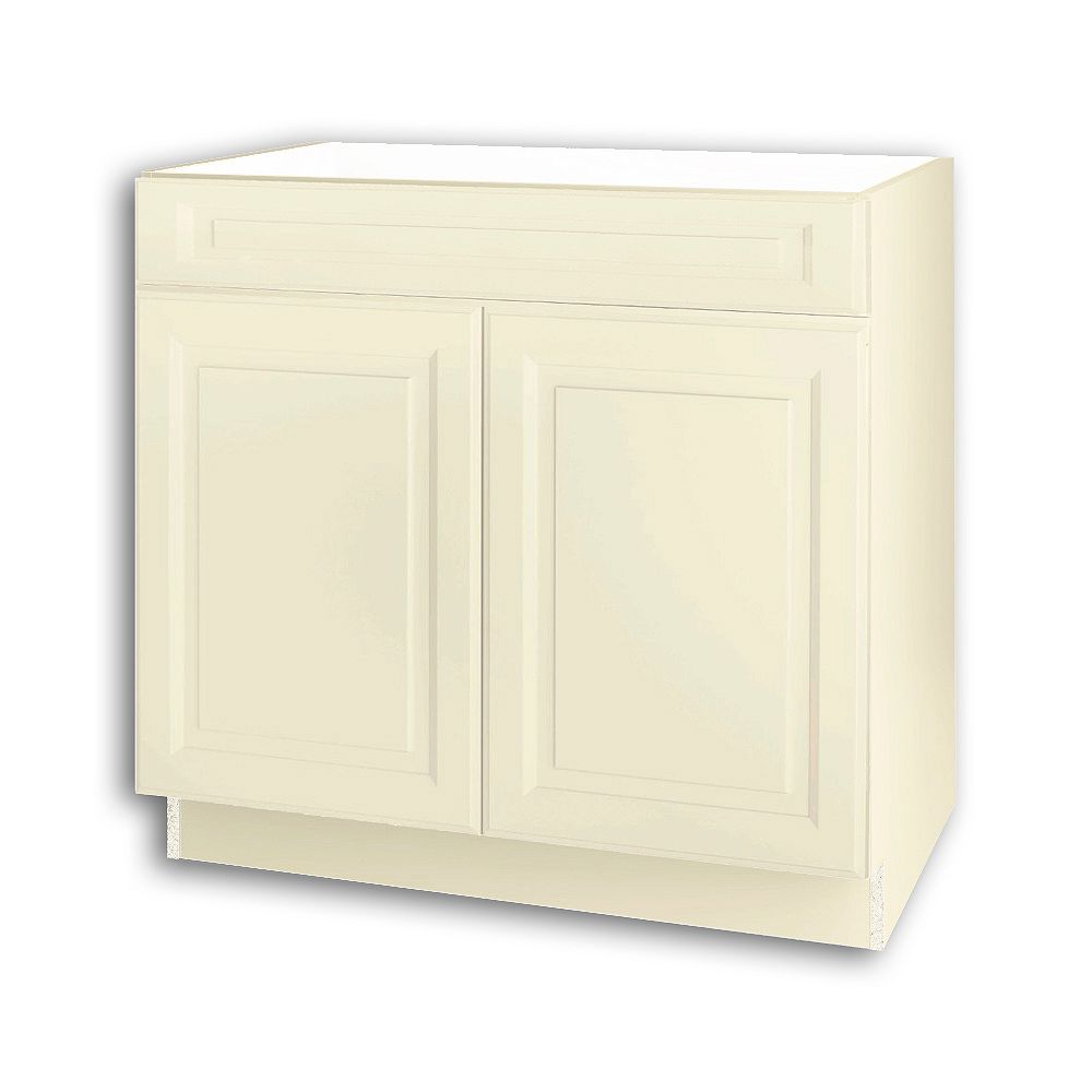 Thomasville Nouveau Newton 36 Inch W X 34 6 Inch H X 24 Inch D Assembled Kitchen Sink Base The Home Depot Canada