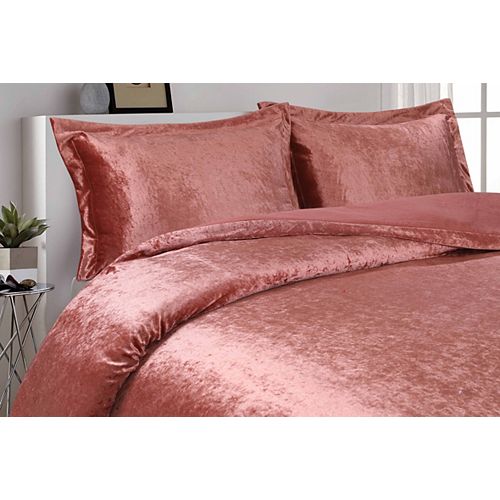 CHC Velvet Duvet Cover Set CORAL KING