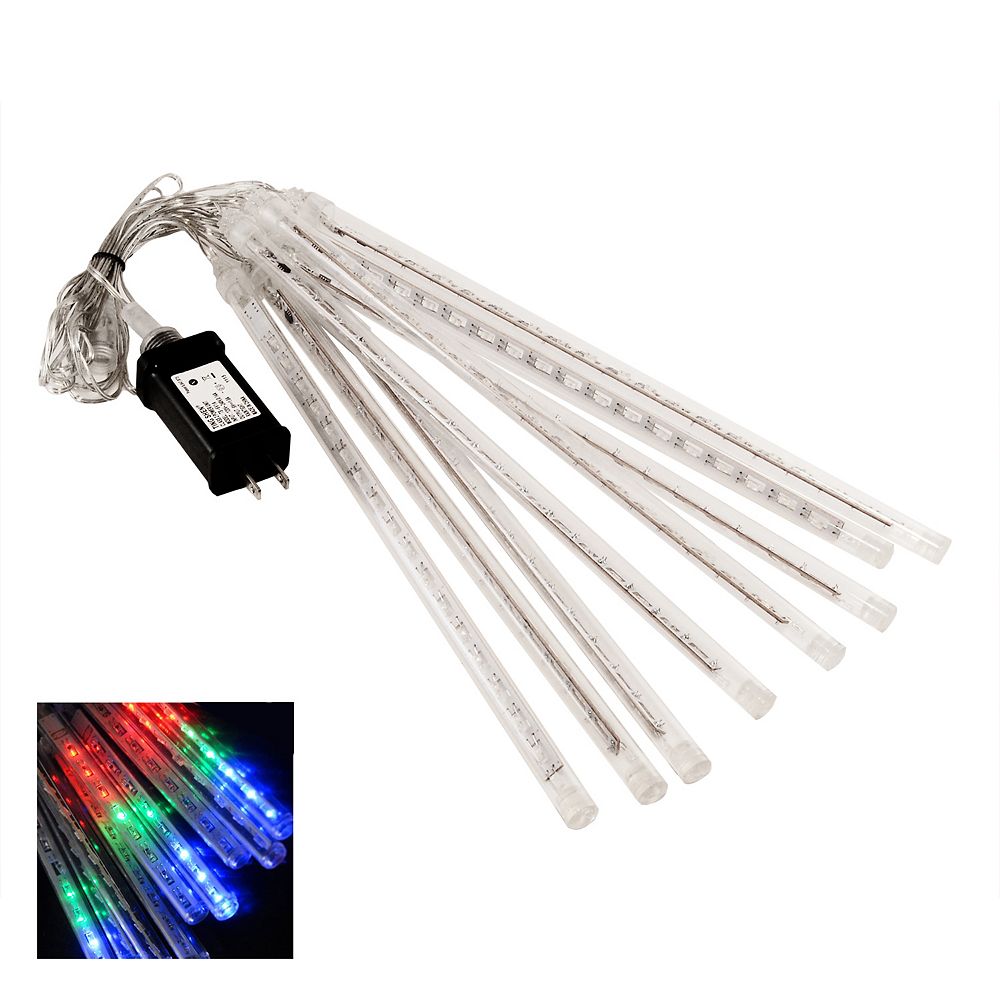 LumaBase Electric LED Meteor Lights with 8 Multicolor Light Tubes The