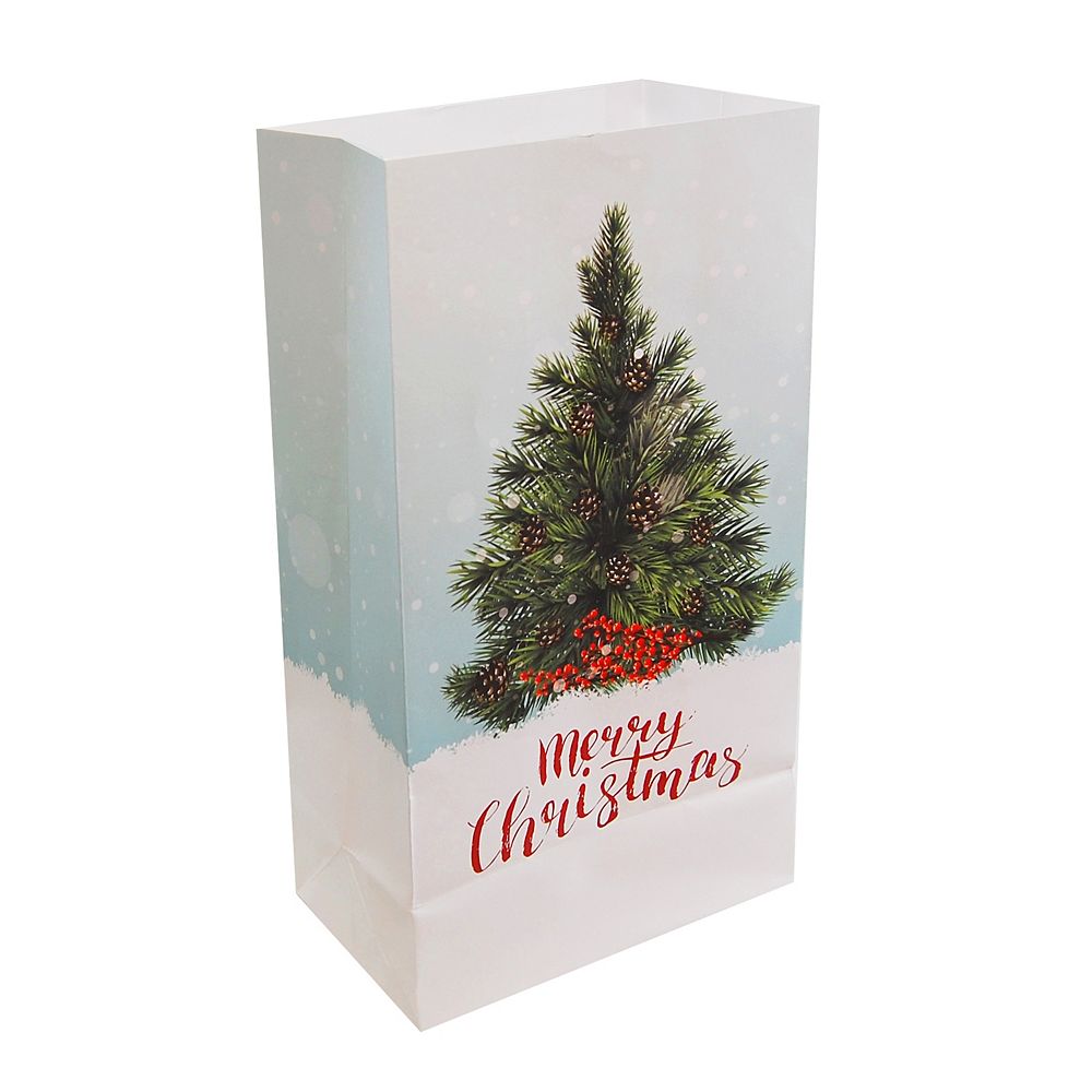 LumaBase Paper Luminaria Bags Christmas Tree (24 count) The Home