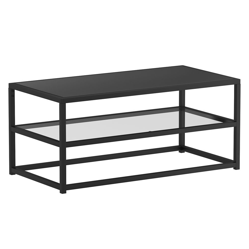 black steel coffee table