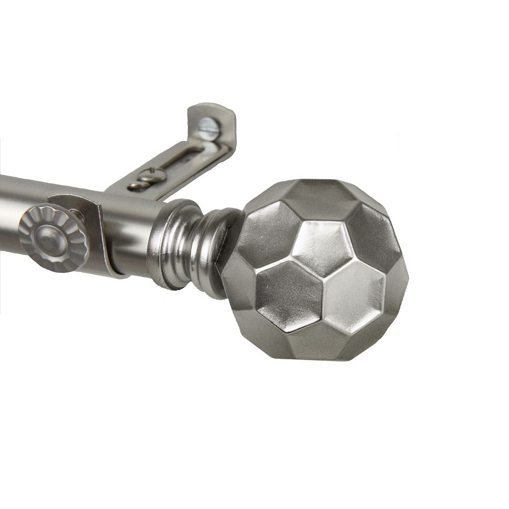 Rod Desyne 120 in. to 170 in Adjustable 3/4" Dia Single Curtain Rod in