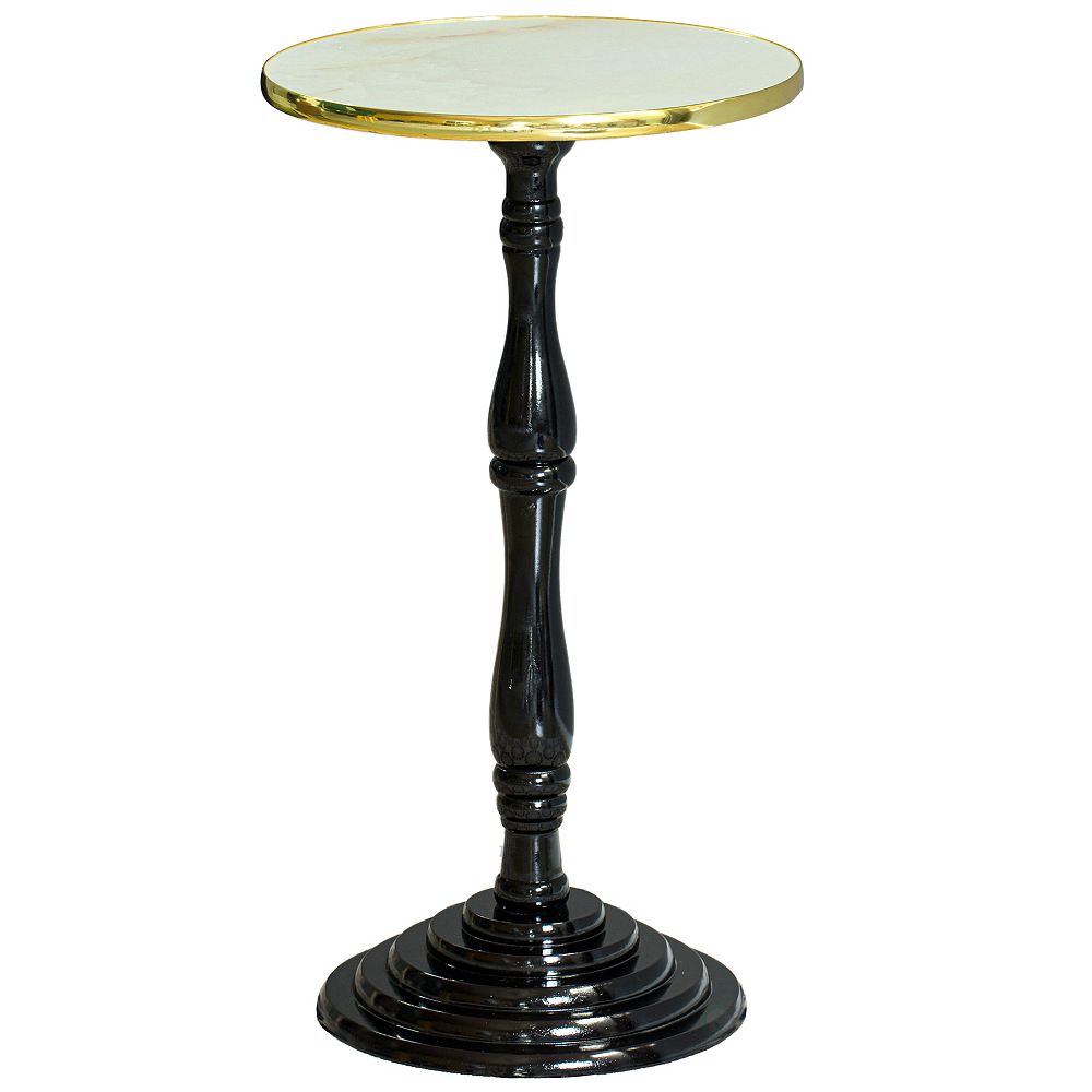 Bold Tones Round Wooden Side Table Living Room Accent Pedestal End White The Home Depot Canada Bold Tones Round Wooden Side Table, Round Wood End Tables For Living Room