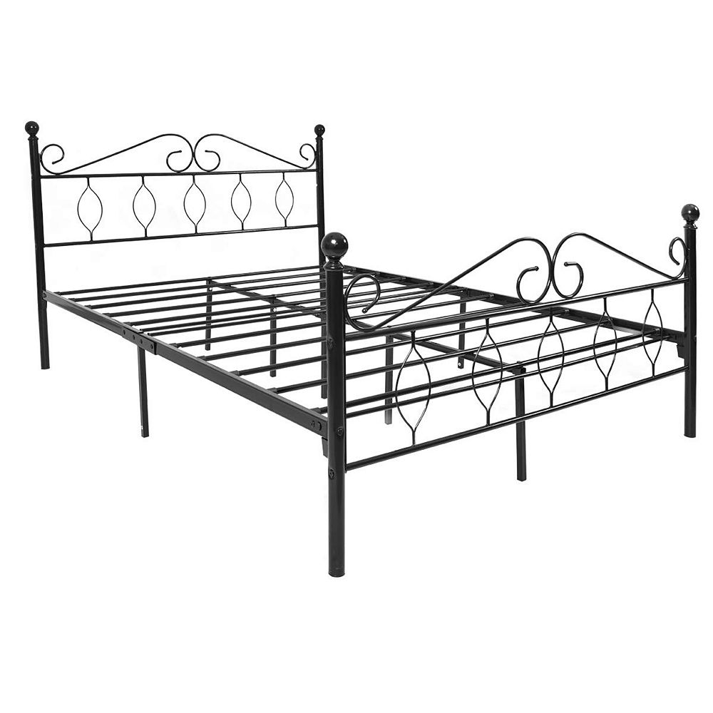 Boyel Living Metal Bed Frame Queen Size Headboard and Footboard