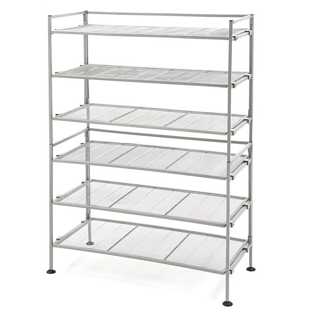 Vancouver Classics 3 Tier Iron Mesh Utility Shoe Rack 2 Pack Satin Pewter The Home Depot Canada