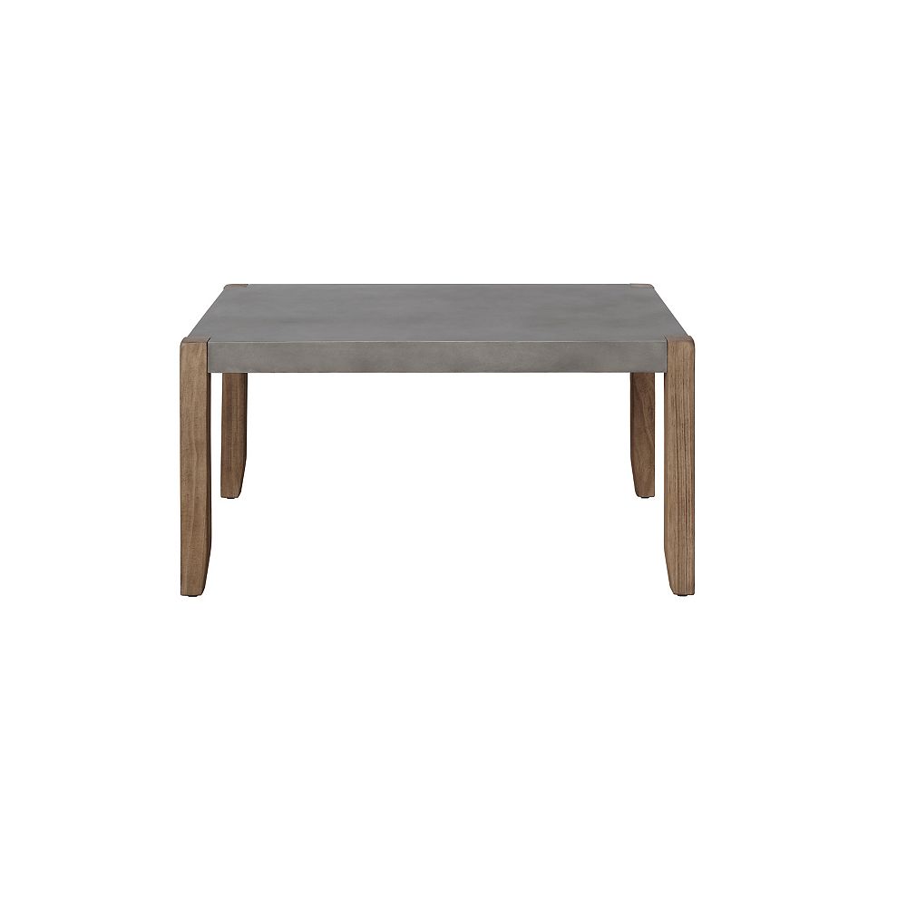 Alaterre Furniture Newport 36 L Faux Concrete And Wood Coffee Table The Home Depot Canada