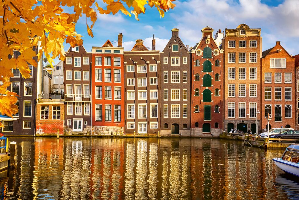 Dimex Houses in Amsterdam Wall Mural The Home Depot Canada