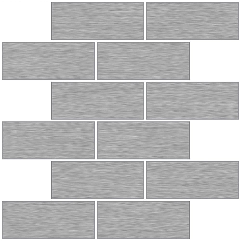 Inhome Metro Brushed Silver L, Home Depot Backsplash Tiles For Kitchen