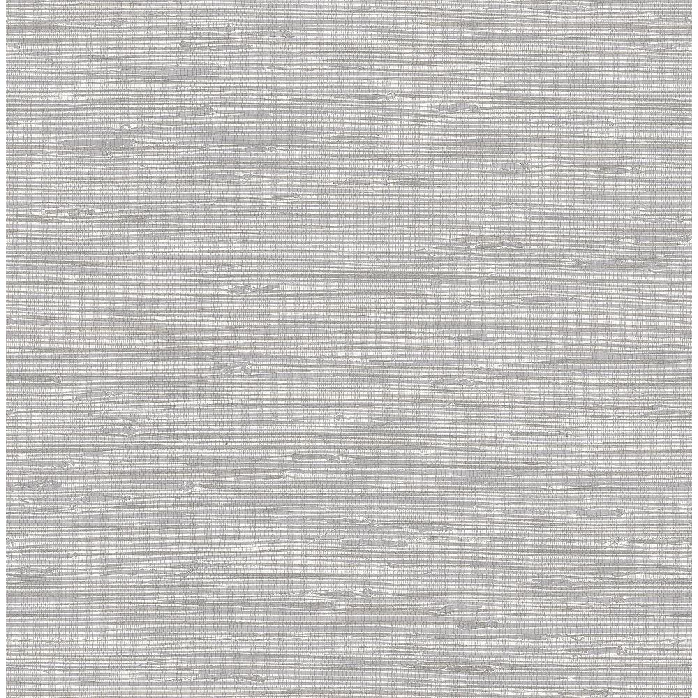 NuWallpaper Tibetan Grasscloth Silver Peel & Stick Wallpaper The Home