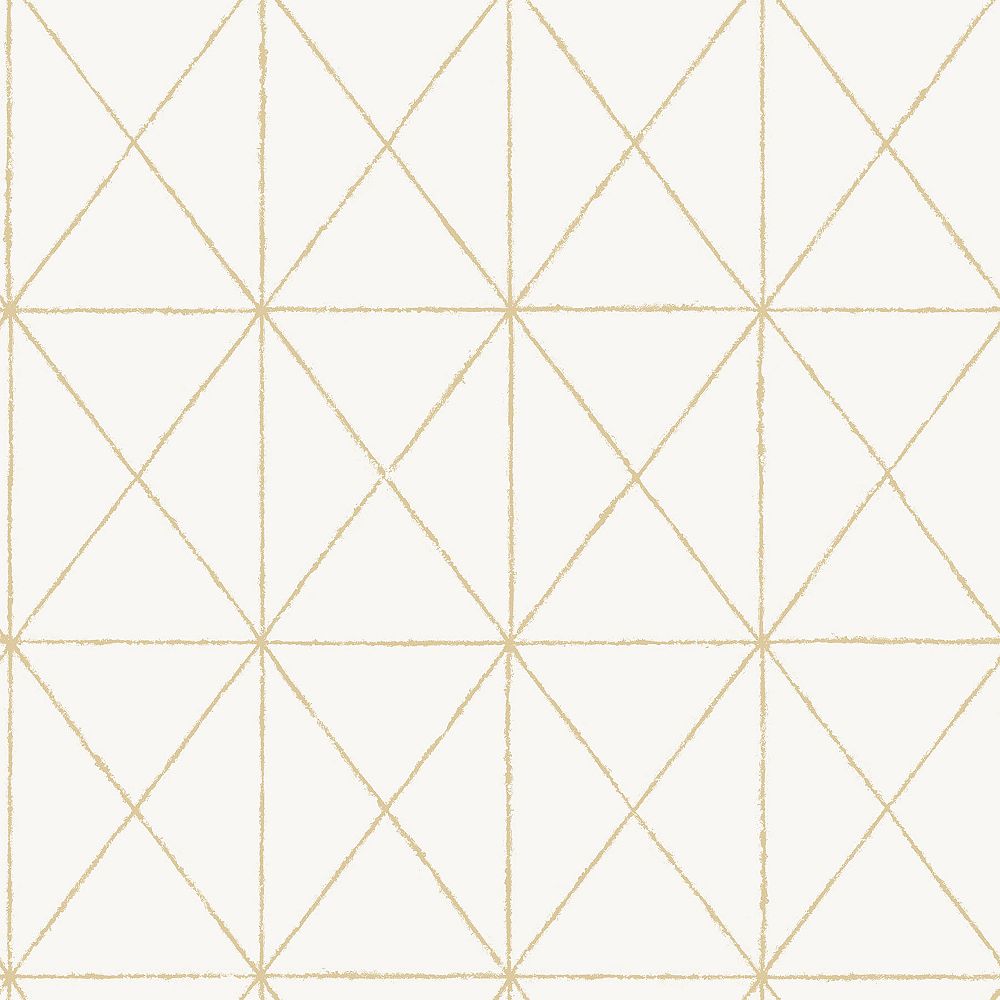 Nuwallpaper White Gold Get In Line Peel Stick Wallpaper The Home Depot Canada
