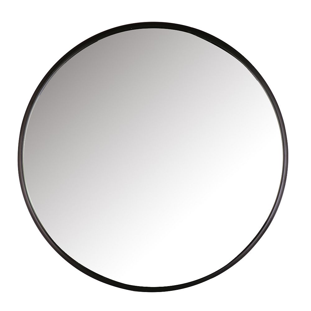 Mirrorize Canada 34 Dia Black Metal Framed Round Large Mirror The Home Depot Mirrorize Canada 34 Dia Black Metal, Framed Round Mirror Large