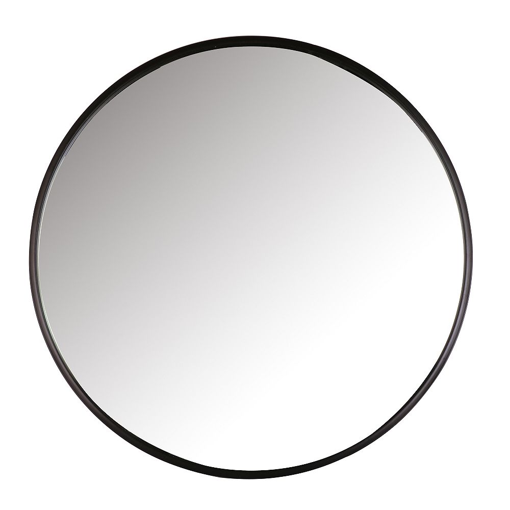 Mirrorize Canada 34 Dia Black Metal, Large Round Bathroom Mirror Canada