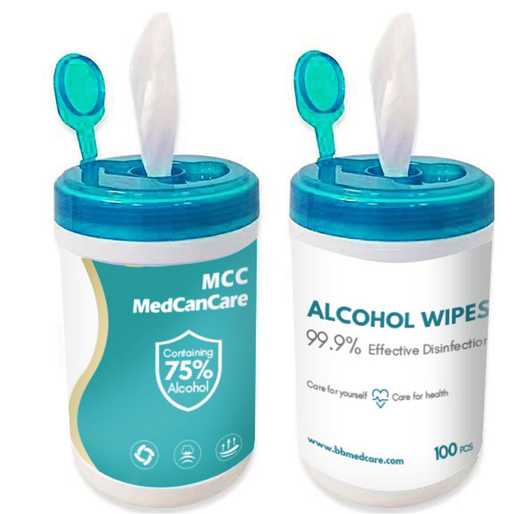 Medcancare Alcohol Wipes 24 Tubs X 100 Wipes Per Tub The Home Depot