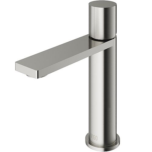 Halsey Single Hole Single-Handle Bathroom Faucet in Brushed Nickel