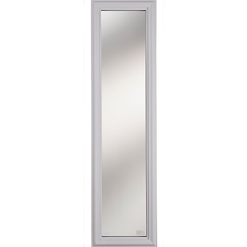 1 Lite Clear Low-E Glass 8 in. x 36 in. x 1 in. Sidelight with White Frame