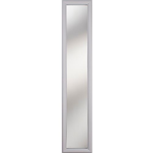 1 Lite Clear Low-E Glass 8 in. x 48 in. x 1 in. Sidelight with White Frame