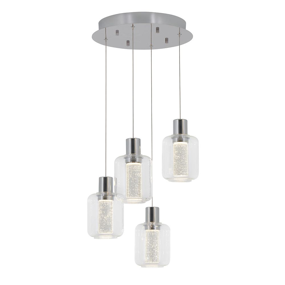 Artika Champagne Globe 4 Light Led Integrated Pendant The Home Depot Canada Artika Champagne Globe 4 Light Led, Replacement Glass For Light Fixtures Canada