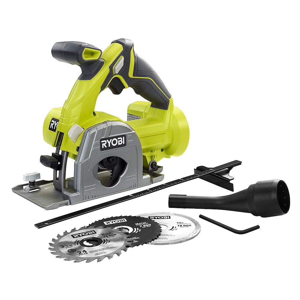 RYOBI 18V ONE+ Cordless 3-3/8-inch Multi-Material Plunge Saw (Tool-Only ...