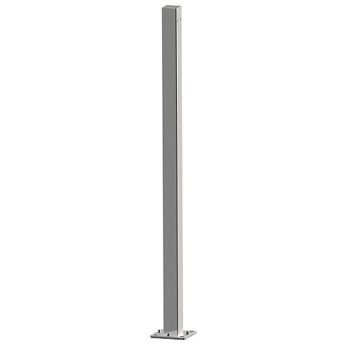 Peak Products MountainView Glass Deck Railing 42-inch Post in Brushed Stainless Steel