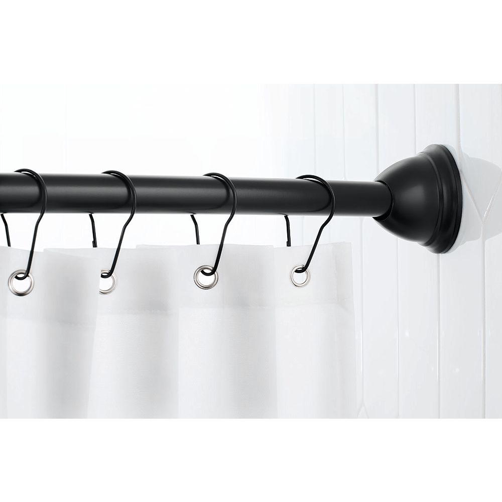 MOEN Curved Shower Rod with Magnetix, Matte Black | The Home Depot Canada