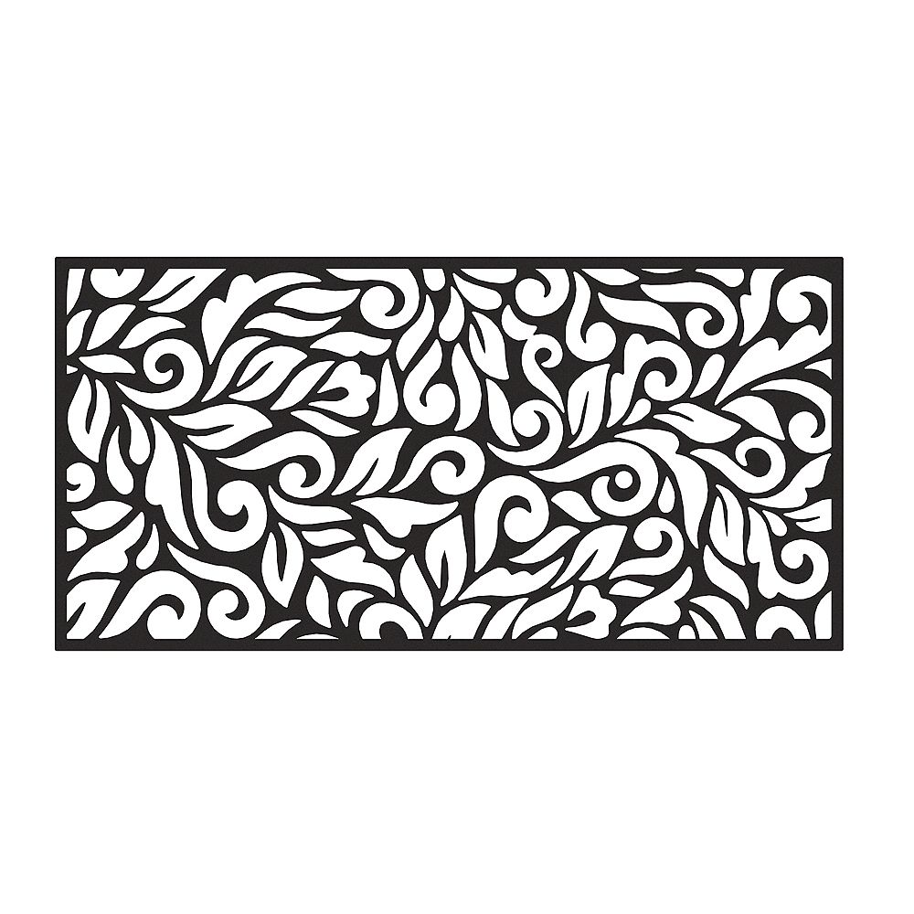 photo Outdoor Privacy Screen Panels Home Depot 4 ft w x 2 ft h floral decorative resin screen in black