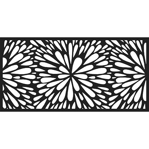 4 ft. W x 2 ft. H Starburst Decorative Resin Screen in Black