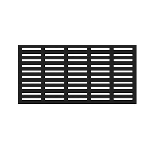 4 ft. W x 2 ft. H Slat Decorative Resin Screen in Black