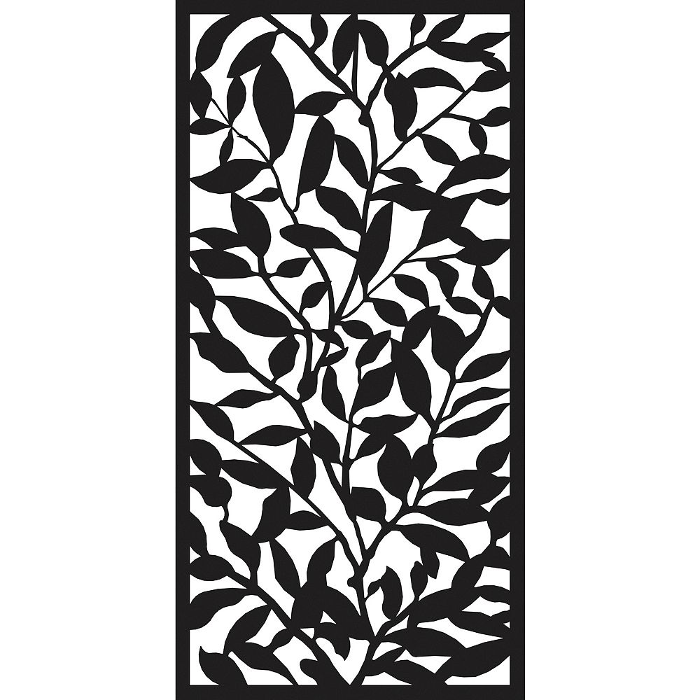picture Outdoor Privacy Screen Panels Home Depot 3 ft w x 6 ft h foliage decorative resin screen in black