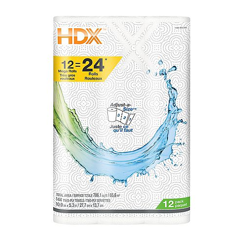 HDX Ultra Mega Paper Towel (12-Roll)