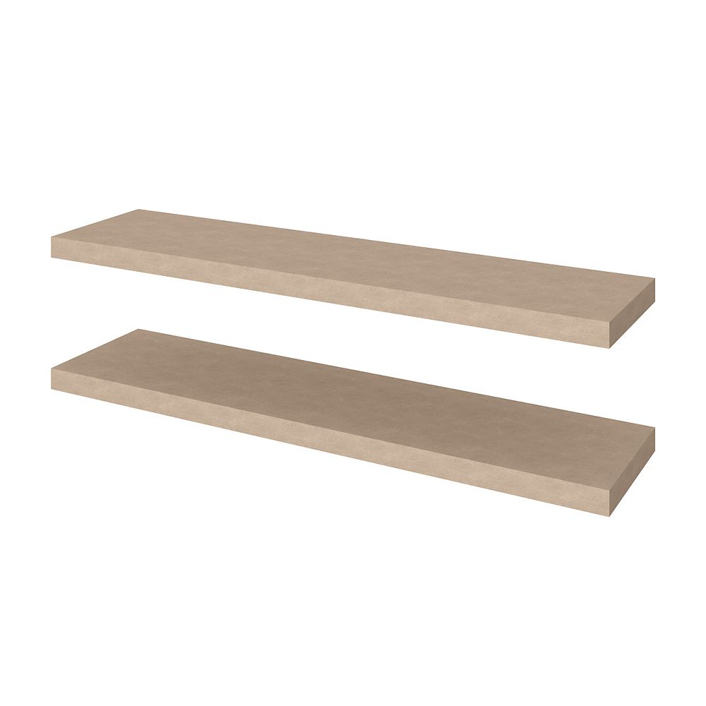 Bestar Universel Set of 48W x 12D Floating Shelves HDF The Home