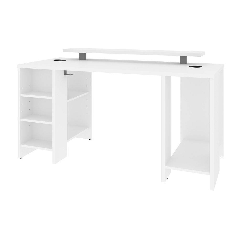 Bestar Electra 60w Gaming Desk White The Home Depot Canada