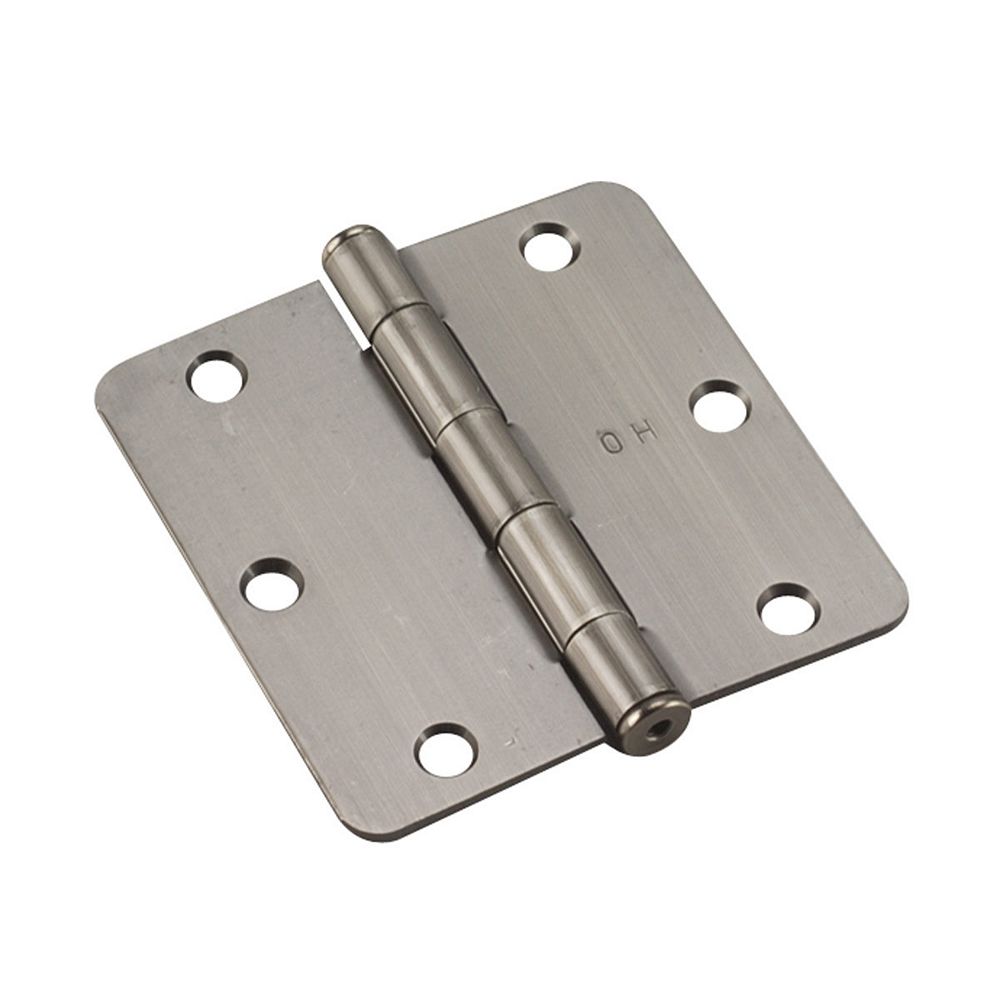 Onward 3 1 2 Inch Mm Antique Nickel Full Mortise Butt Hinge 1 4 Inch Radius 2 Pack The Home Depot Canada