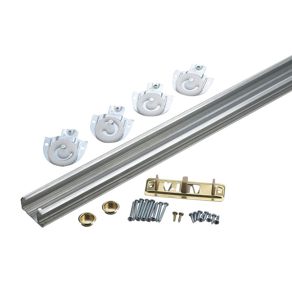 Onward 48 In 1210 Mm Bypass Door Hardware Kit With Track Zinc The Home Depot Canada 5506