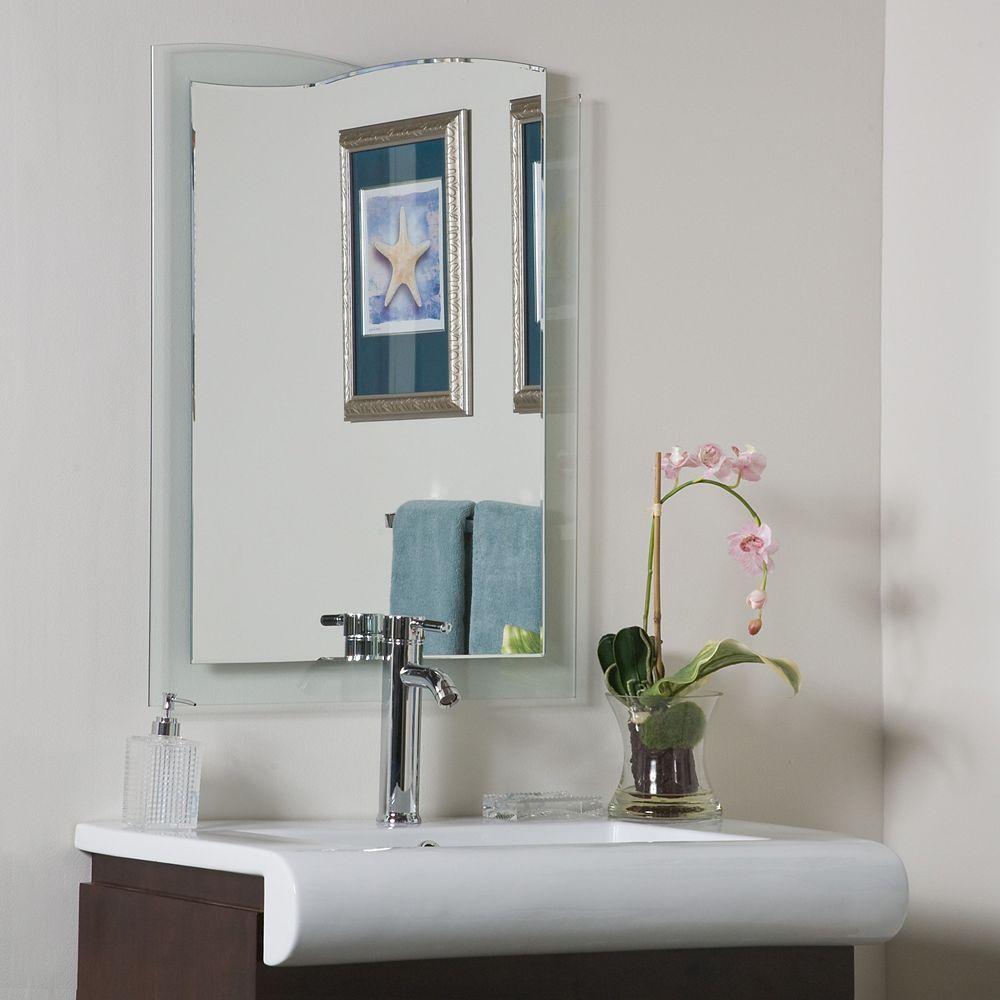 12-inch x 12-inch Decorative Rectangle Tula Bathroom Mirror with Bevelled Edge 12-inch x 12-inch Decorative Rectangle Tula Bathroom Mirror with Bevelled Edge