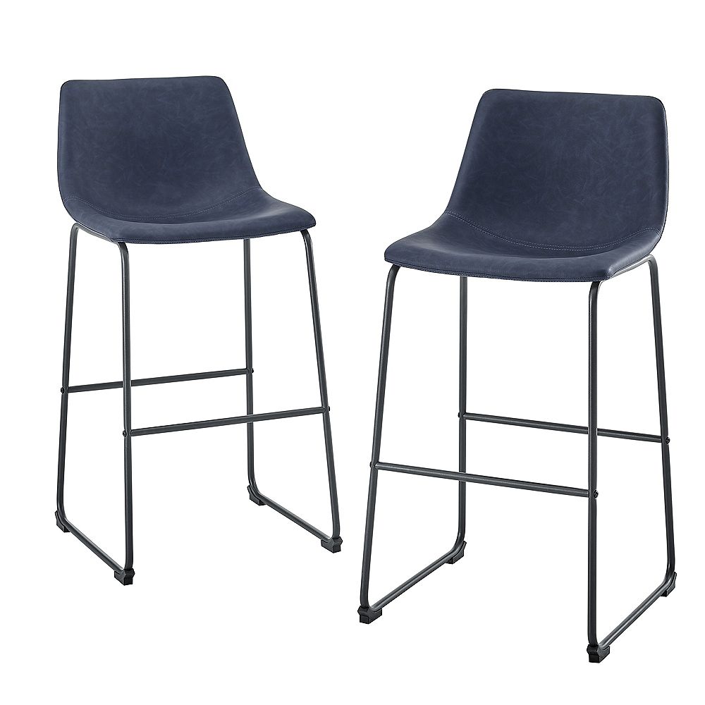 Industrial Faux Leather Barstools, Grey Leather Bar Stools Canada
