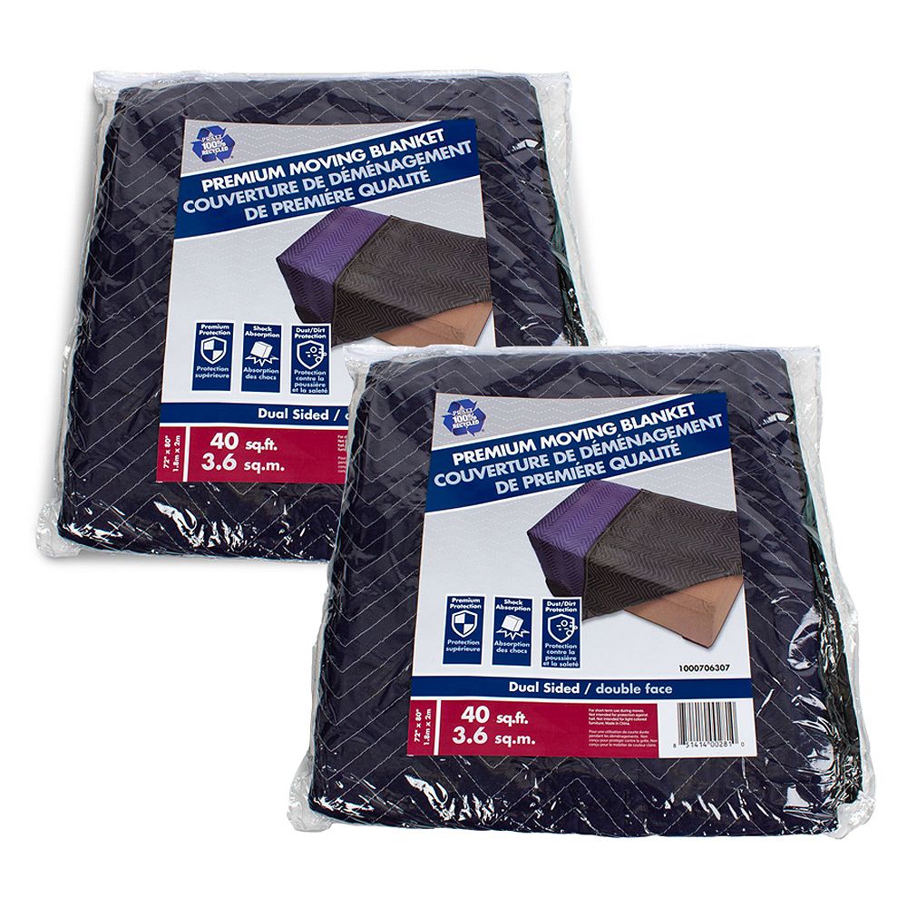 Pratt Retail Specialties 2 Pack Premium Moving Blanket 72 In X 80 In The Home Depot Canada