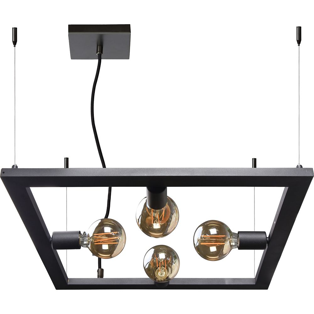 Notre Dame Design Marigolden 4Light Black Pendant The Home Depot Canada