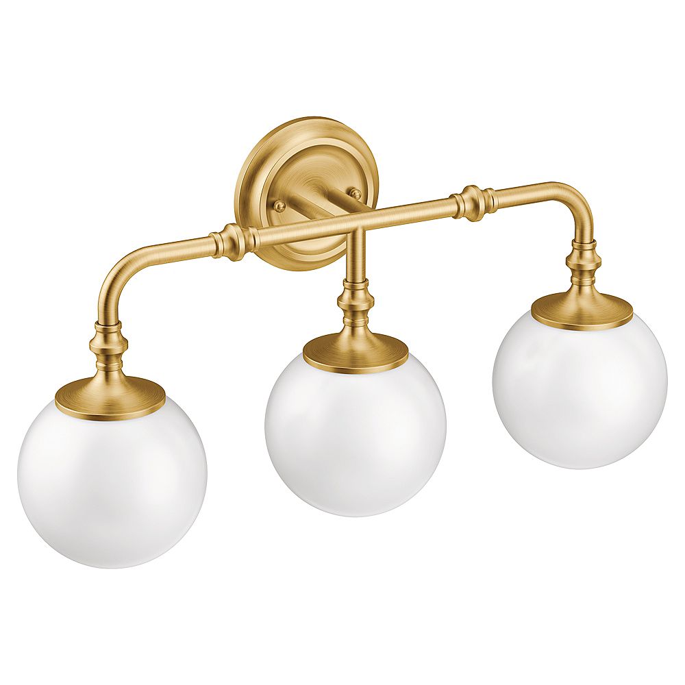 Moen Colinet 3 Light Dual Mount Bath Bathroom Vanity Fixture With Frosted Glass In Brushed The Home Depot Canada Moen Colinet 3 Light Dual Mount Bath Bathroom Vanity Fixture With Frosted Glass In Brushed The Home Depot Canada