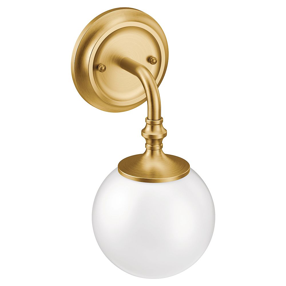 Moen Colinet 1 Light Dual Mount Bath Bathroom Vanity Fixture With Frosted Glass In Brushed The Home Depot Canada Moen Colinet 1 Light Dual Mount Bath Bathroom Vanity Fixture With Frosted Glass In Brushed The Home Depot Canada