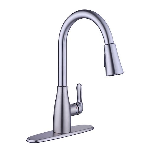 McKenna Single-Handle Pull-Down Kitchen Faucet Sprayer in Stainless Steel