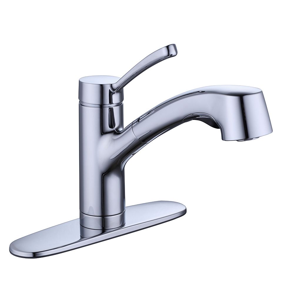Glacier Bay Mckenna Single Handle Pull Out Sprayer Kitchen Faucet In Chrome The Home Depot Canada