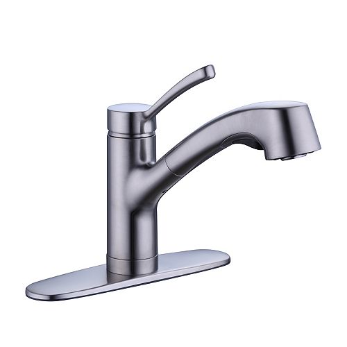 McKenna Single-Handle Pull-Out Sprayer Kitchen Faucet in Stainless Steel