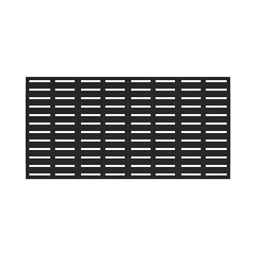 34-inch x 68-inch Decorative Boardwalk Screen Panel in Black