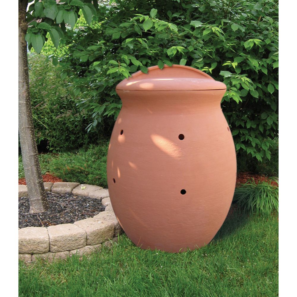 Home Depot Terra Composter with Locking Lid, Terracotta The Home