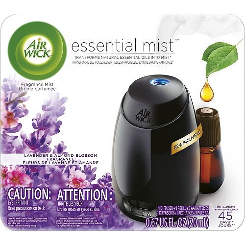 Air Wick Essential Mist Fragrance Oil Diffuser Kit, Lavender & Almond Blossom,