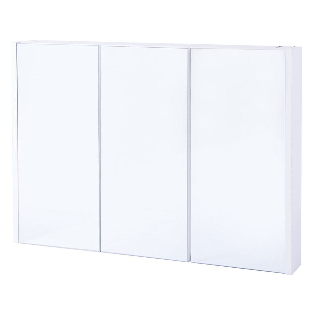 Basicwise 3 Shelves White Wall Mounted, Medicine Cabinet Home Depot Canada
