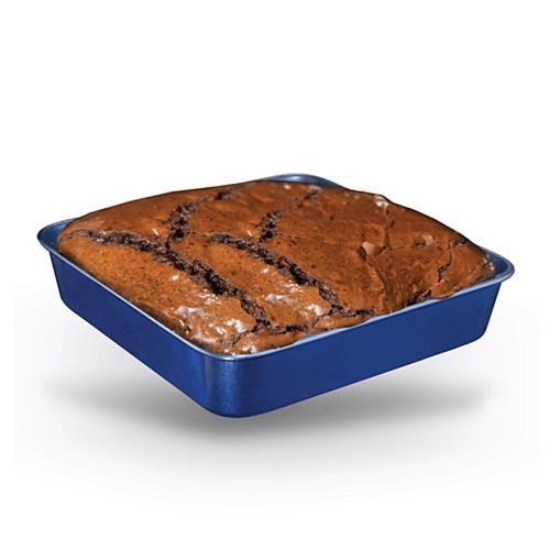 Classic Blue Pro 0.8MM Gauge Diamond and Mineral Infused Nonstick 9 inch Square Baking Pan