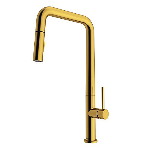 Parsons Single-Handle Pull-Down Sprayer Kitchen Faucet in Matte Brushed Gold