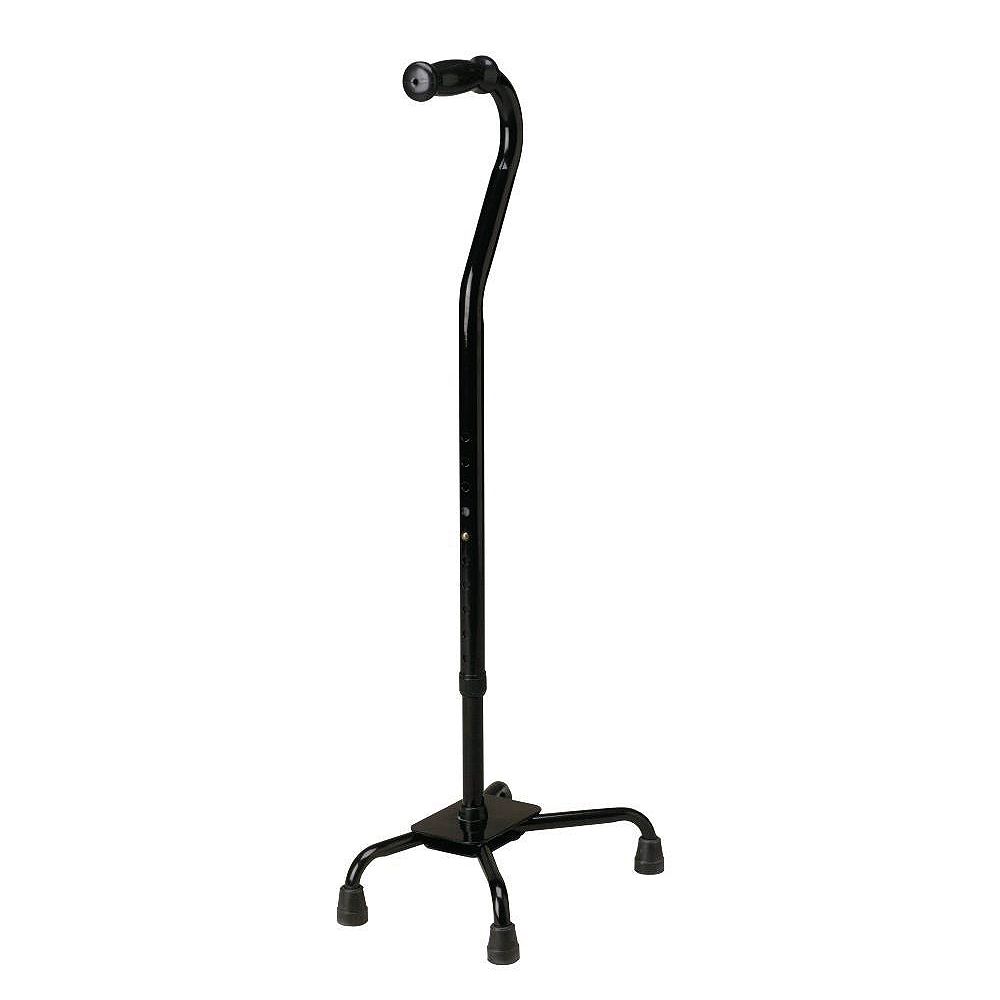 Medline Canne quadripode à petite base, bariatrique, noire | Home Depot ...