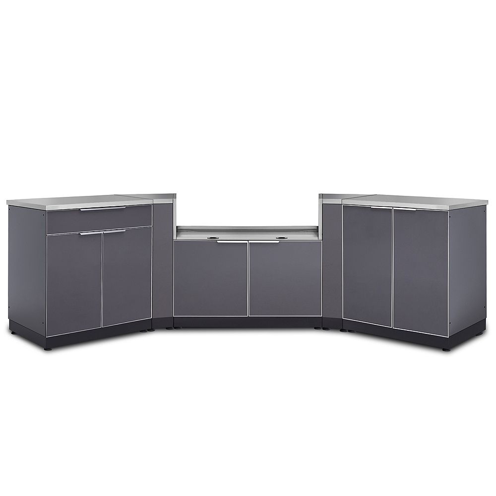 NewAge Outdoor Kitchen 6Piece Set in Slate Gray with Covers